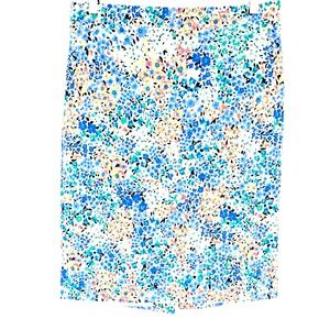 J. CREW Skirt  SIZE 4 White Multi Ditsy Floral  NWOT Cotton Lined Pull On